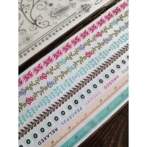 Rub-Ons Transfers - Large Decorative Border Pink Blue LOT - RETIRED NEW 27 - Picture 7 of 12